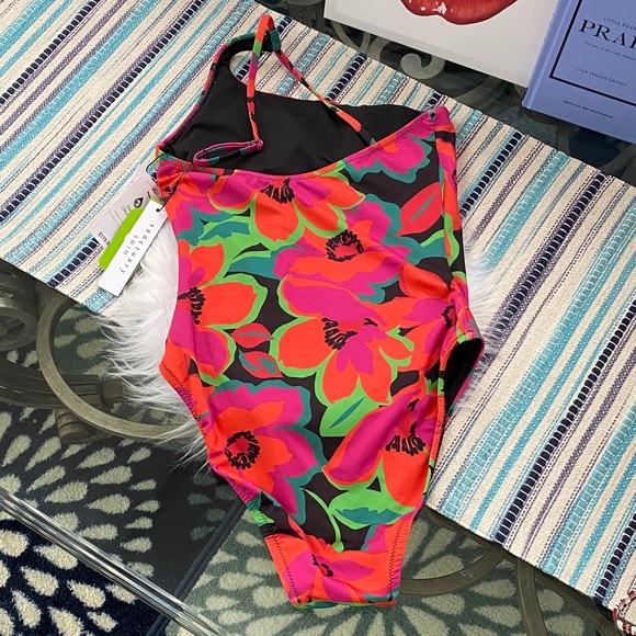 Sanctuary One-Piece Swimsuit - multicolor printed one shoulder size x small - Picture 5 of 8